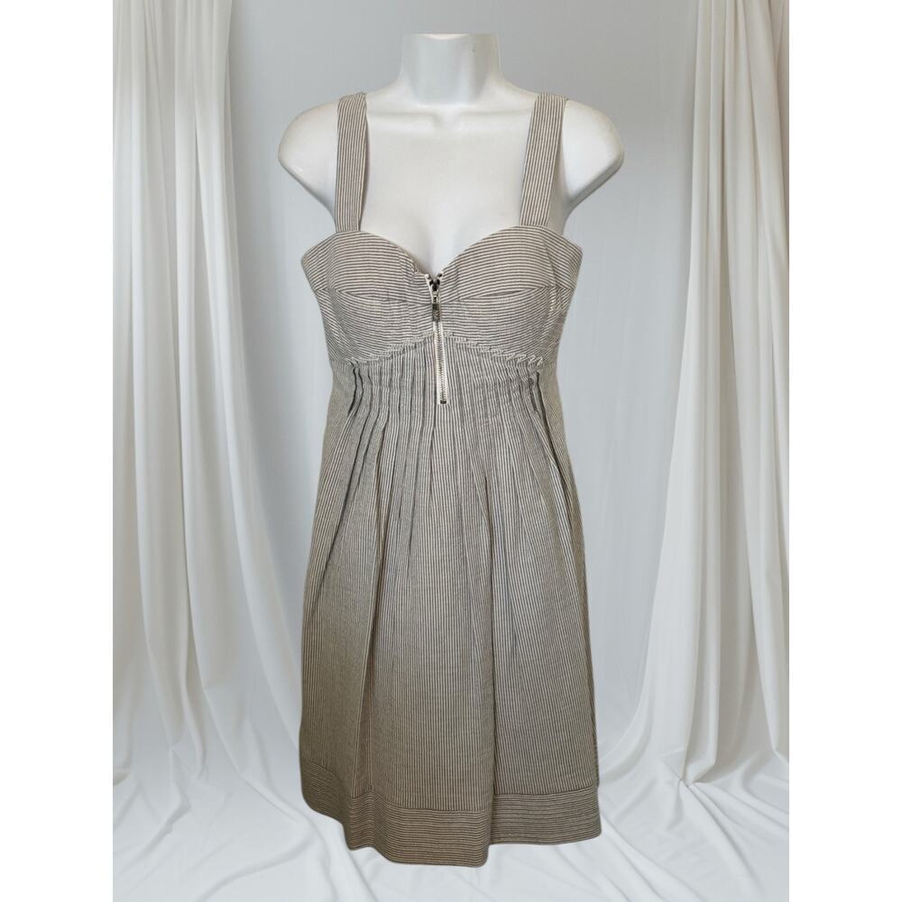 Jessica Simpson Summer Dress Zip Front Elastic Back Fully Lined 4
